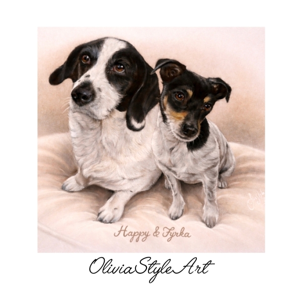 Portrait Basset et Jack Russell